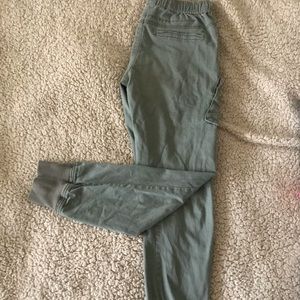 Green joggers from PacSun